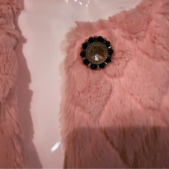 Me Jane Faux Fur Pink Teddy Jacket - Picture 10 of 10